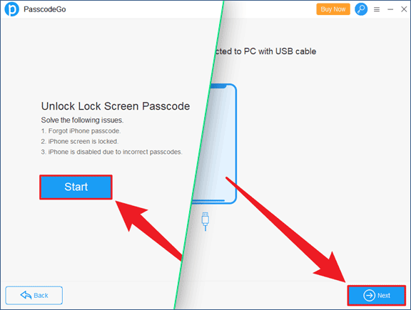 Select ‘Start’ and then click ‘Next’.