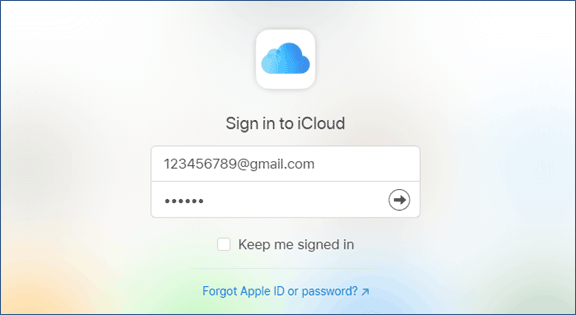 Signing into iCloud with your Apple account is required.