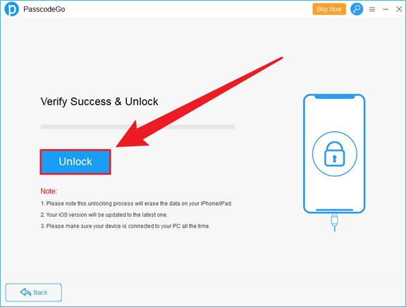 you can click unlock to proceed