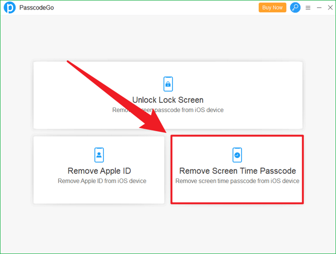 select remove screen time passcode