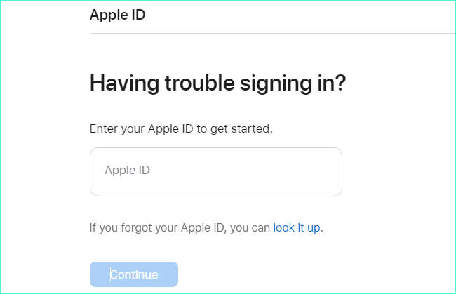go to apple's forgotten password reset site