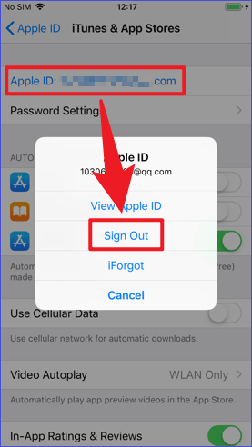 apple id sign out