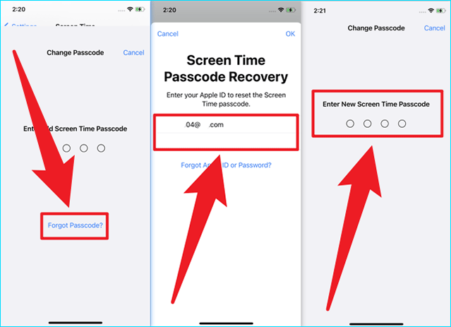 screen time passcode recovery